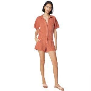 Brand New Women's YFB Young Fabulous Broke Distressed Raw Edge Romper Onesie